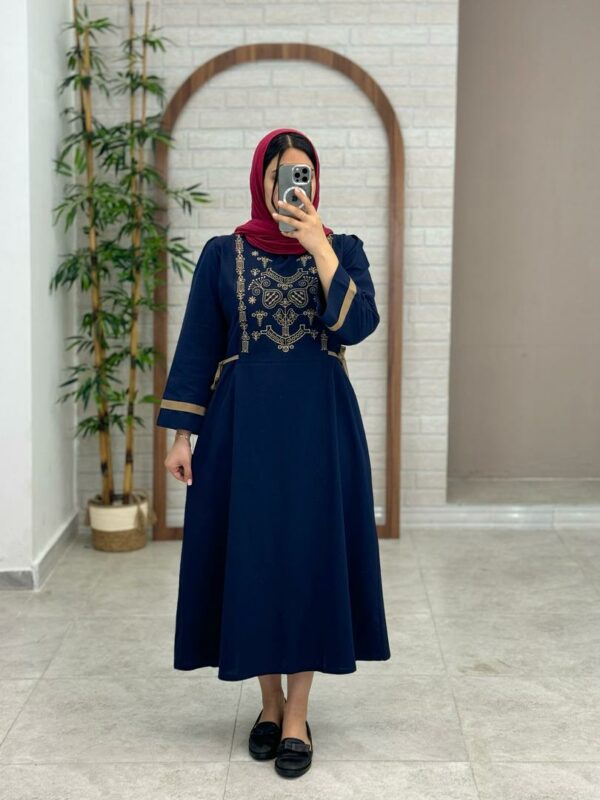 پیراهن آوین سورمه ای