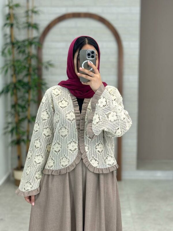 کت و دامن سارینا کرم خاکی