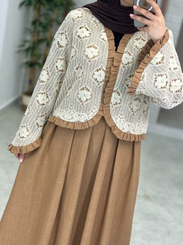 کت و دامن سارینا نسکافه ای