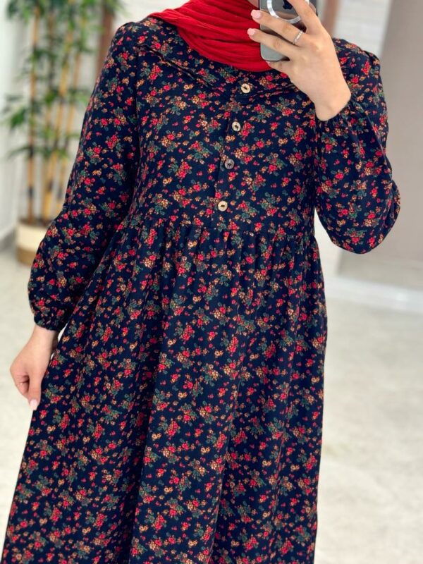 پیراهن نرگس مشکی سورمه ای
