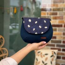 کیف نقلی سورمه ای گل بابونه