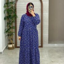پیراهن بهار آبی سورمه ای