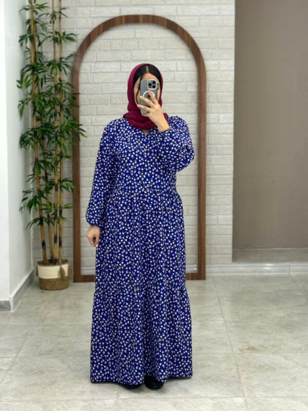 پیراهن بهار آبی سورمه ای
