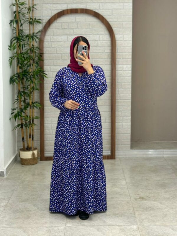 پیراهن بهار آبی سورمه ای
