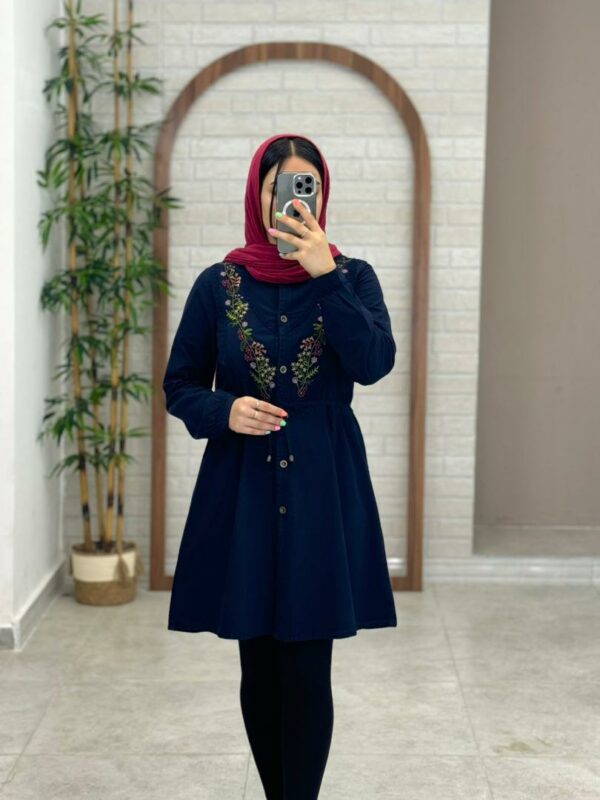 مانتو دیبا سورمه ای