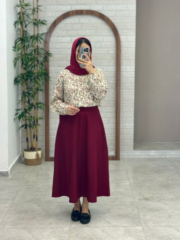 شومیز دامن سوفی زرشکی