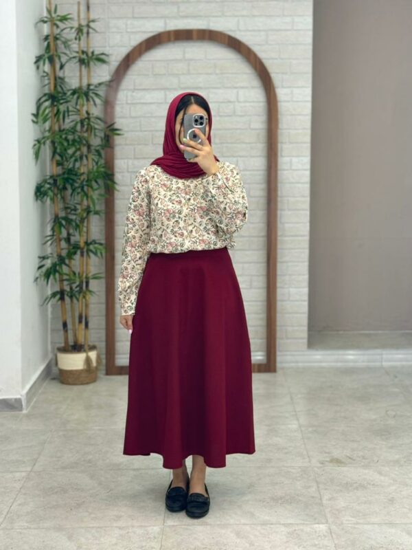شومیز دامن سوفی زرشکی
