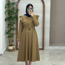 پیراهن دلماه نسکافه ای