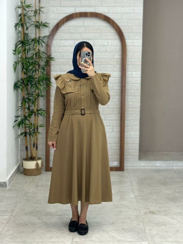 پیراهن دلماه نسکافه ای