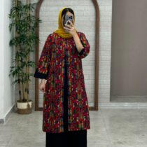 مانتو جیب در پیله قرمز طرحدار
