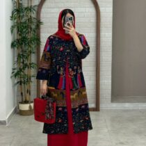 مانتو جیب در پیله اسب زمینه مشکی