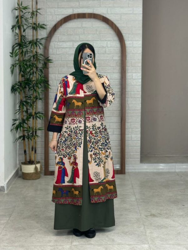 مانتو جیب در پیله اسب زمینه کرم