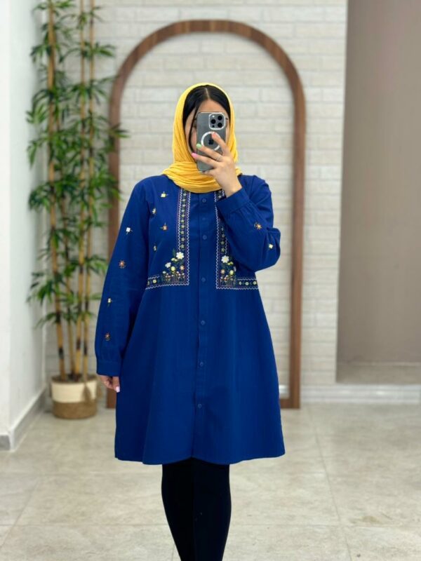 مانتو آوا آبی سورمه ای