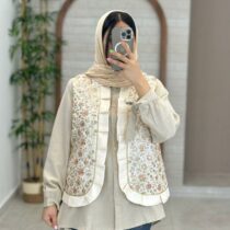 جلیقه سوزندوزی کرم