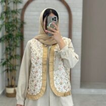جلیقه سوزندوزی طلایی