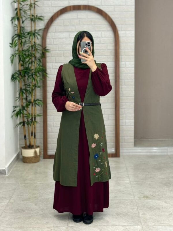 ست پریزاد زرشکی یشمی