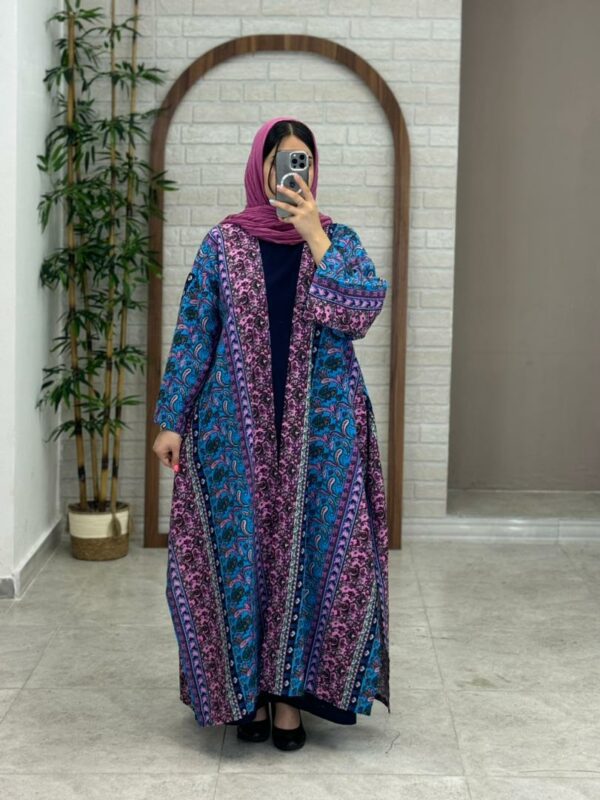 پانچ جلوباز بته جقه آبی صورتی