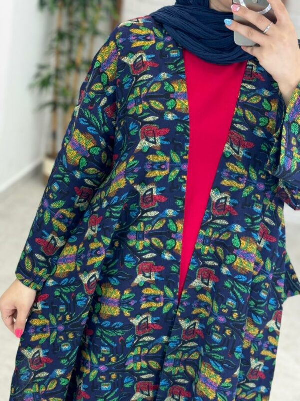 پانچ جلوباز سورمه ای طرحدار
