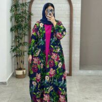 پانچ جلوباز سورمه ای گل درشت سرخابی