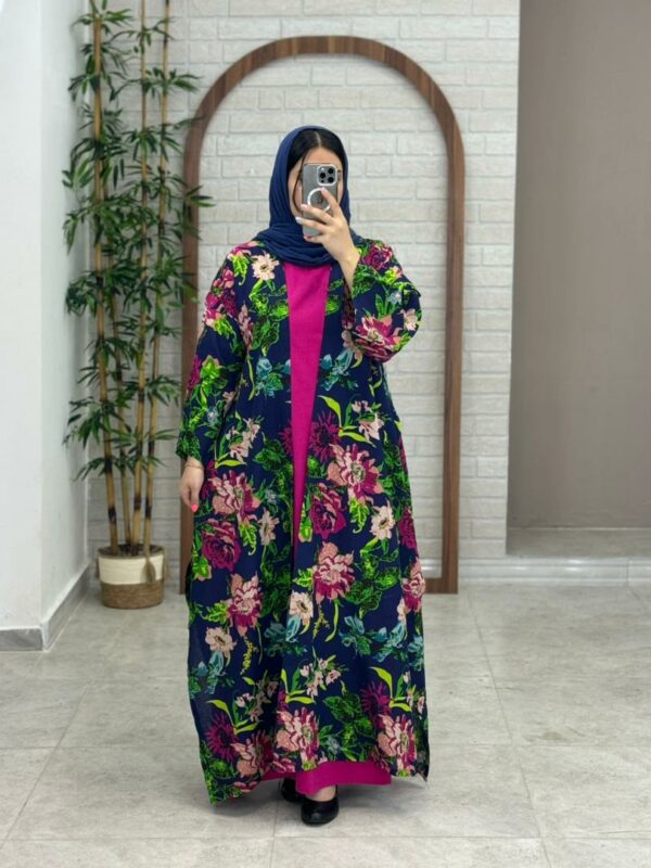 پانچ جلوباز سورمه ای گل درشت سرخابی