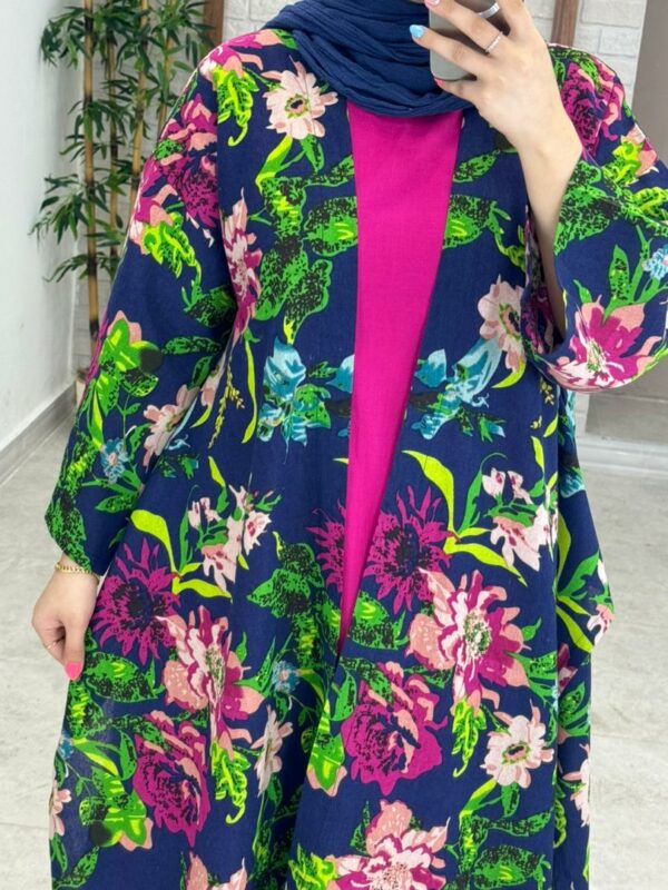 پانچ جلوباز سورمه ای گل درشت سرخابی