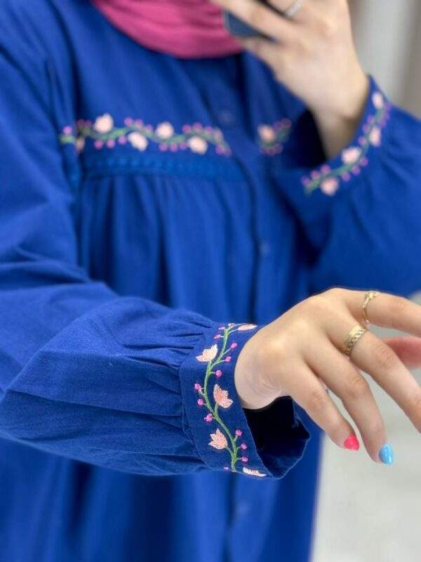 مانتو یاسمن آبی سورمه ای