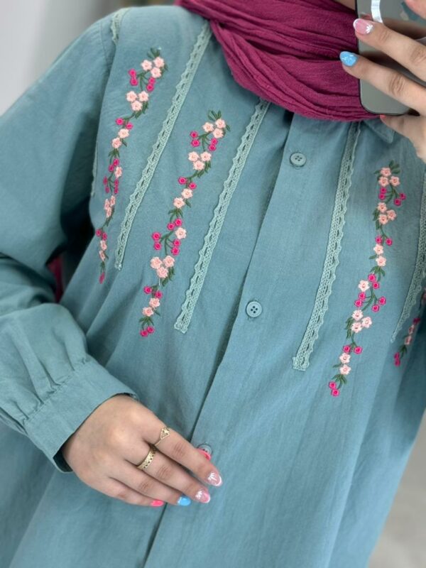 مانتو شایلی فیروزه ای
