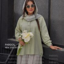 شومیز نیلا کاهویی