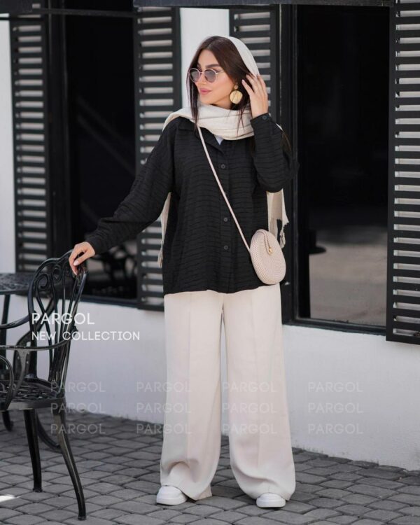 شومیز نیلا مشکی