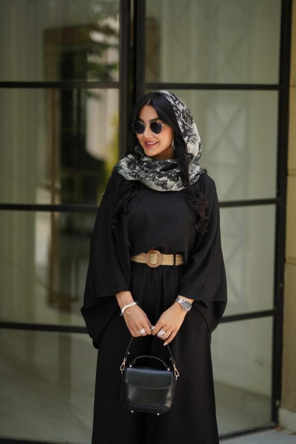 ست پانچ و شلوار آتوسا مشکی