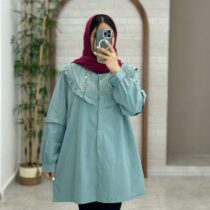 مانتو لاوین فیروزه ای
