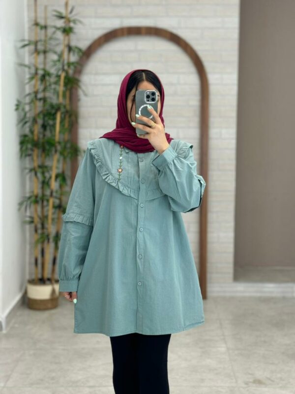 مانتو لاوین فیروزه ای