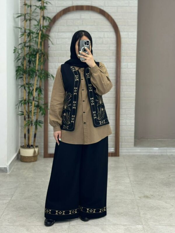 ست سه تیکه دیانا مشکی نسکافه ای