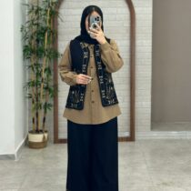 ست سه تیکه دیانا مشکی نسکافه ای