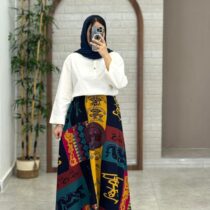 دامن سایه رنگی طرح صحرا