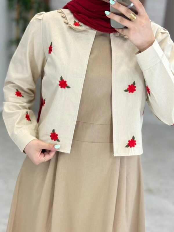 ست دوتیکه کاج نسکافه ای کرم