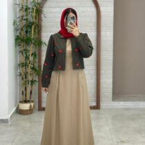 ست دوتیکه کاج نسکافه ای یشمی