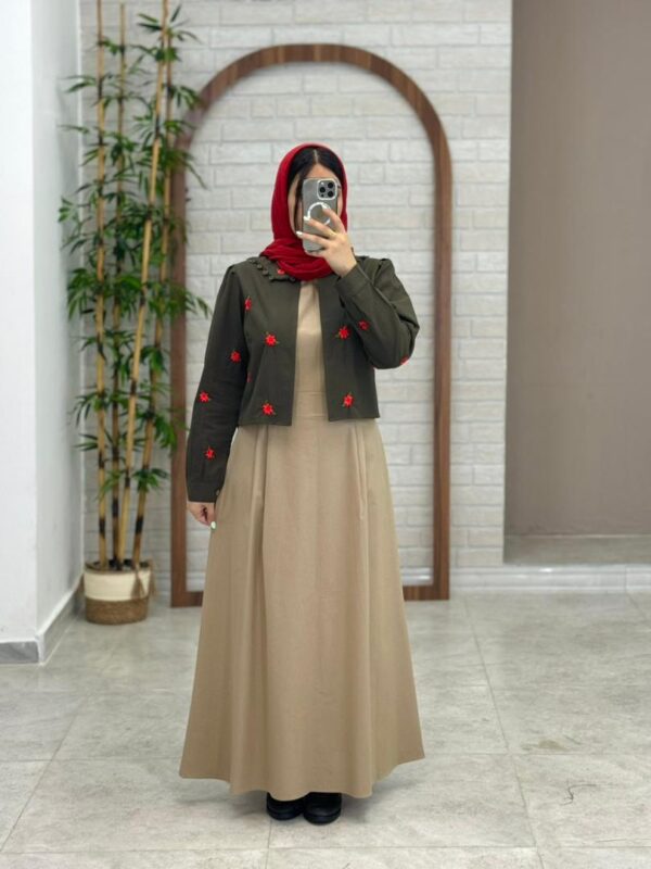 ست دوتیکه کاج نسکافه ای یشمی