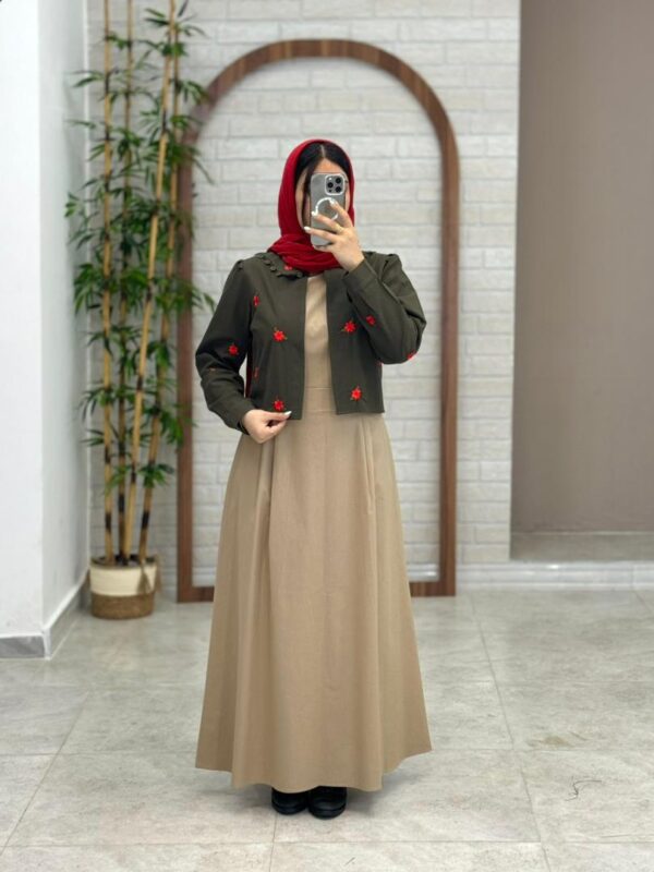 ست دوتیکه کاج نسکافه ای یشمی