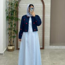 ست دوتیکه کاج آبی سورمه ای