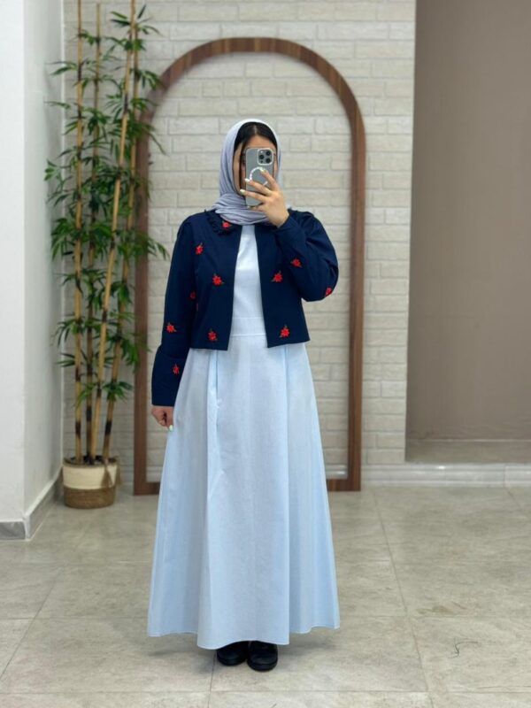 ست دوتیکه کاج آبی سورمه ای