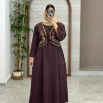 پیراهن نوبهار قهوه ای