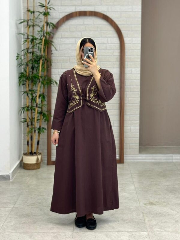 پیراهن نوبهار قهوه ای