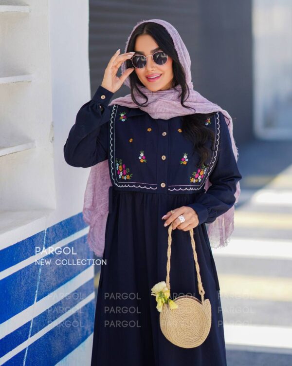 پیراهن ماریا سورمه ای