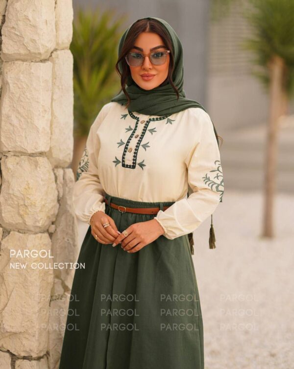 ست شومیز دامن روناک ارتشی