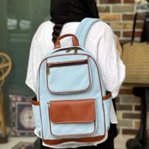 کوله پشتی یاس آبی قهوه ای