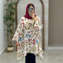 مانتو جلوبسته هنری سوزندوزی سفید
