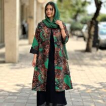 مانتو جیب در پیله سبز طرح چوب