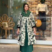 مانتو جیب در پیله طرح نستعلیق