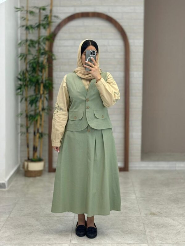 ست سه تیکه ترانه کرم فیروزه ای